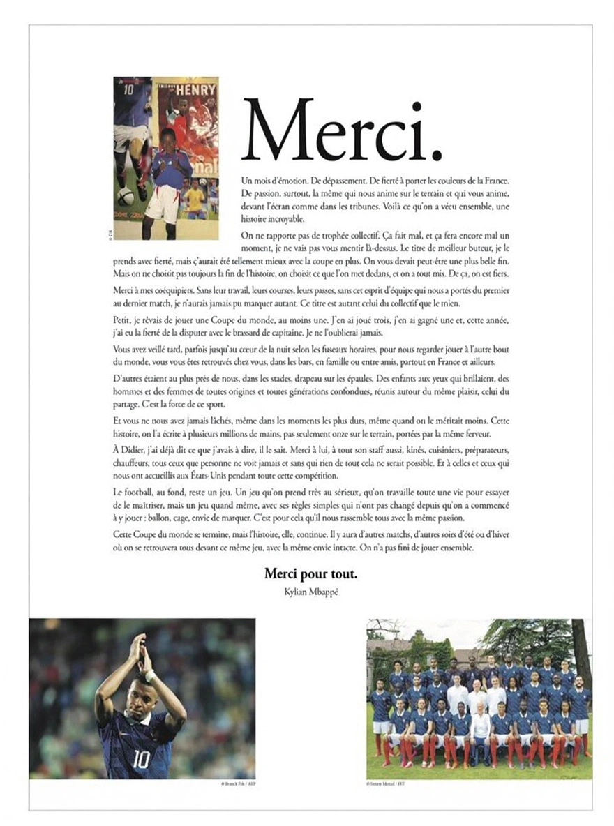 Mbappé's Letter to Fans: Thank You for Your Support, the Great Journey Continues